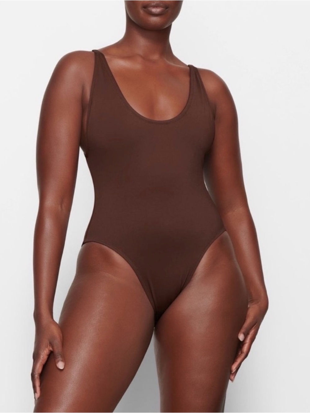 SKIMS Women's One-Piece Swimsuit in Dark Brown